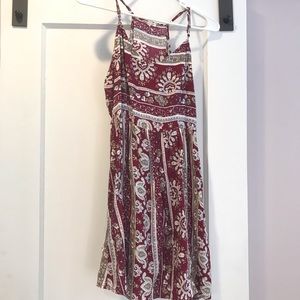 Strappy patterned sundress